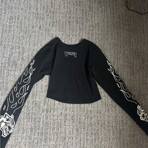 Darc Sport Black Long Sleeve Crop Top